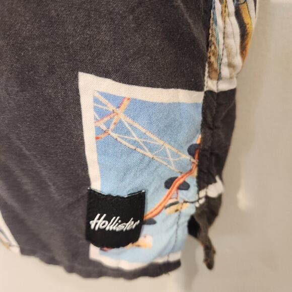 Hollister Epic Flex Stretch Button Shirt Allover Photo Collage - SizeXL - Picture 5 of 6